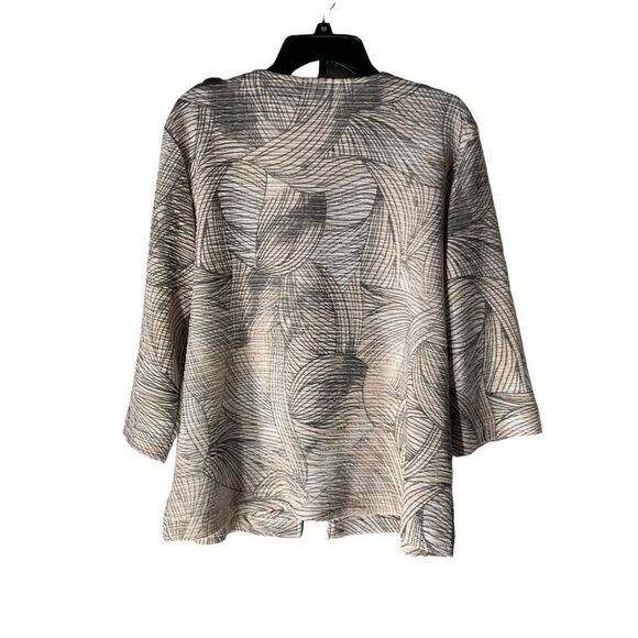 Chico’s Easywear Textured Open Front 3/4 Sleeve Jacket Size Medium (2) - Picture 6 of 6